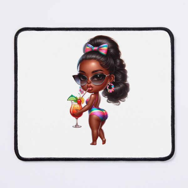 Item preview, Swimwear Chibi Doll, Summer Chibi Doll, Summer Chibi Girl, Beach Chibi, Swimsuit Chibi, Afro Chibi. designed and sold by gabrielakrall.
