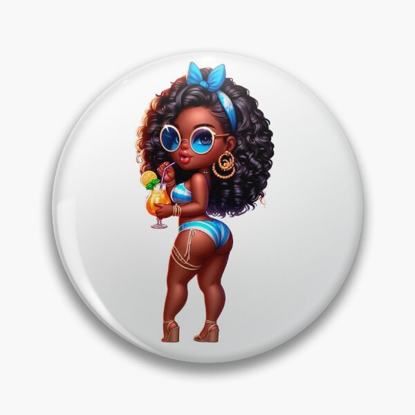 Item preview, Swimwear Chibi Doll, Summer Chibi Doll, Summer Chibi Girl, Beach Chibi, Swimsuit Chibi, Afro Chibi. designed and sold by gabrielakrall.