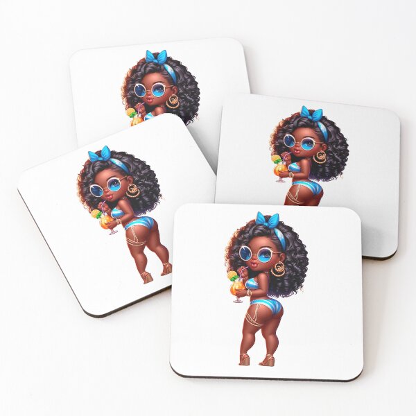 Item preview, Swimwear Chibi Doll, Summer Chibi Doll, Summer Chibi Girl, Beach Chibi, Swimsuit Chibi, Afro Chibi. designed and sold by gabrielakrall.