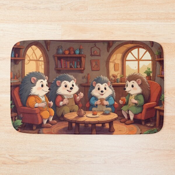 Item preview, Hedgehog Family Art designed and sold by WildlifeInc.