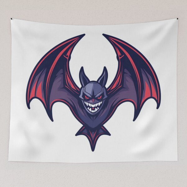 Item preview, red black bat illustration designed and sold by asep sarifudin.