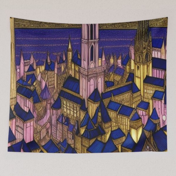 Item preview, Classic Vintage Abstract Gothic City designed and sold by TheDarkWardrobe.
