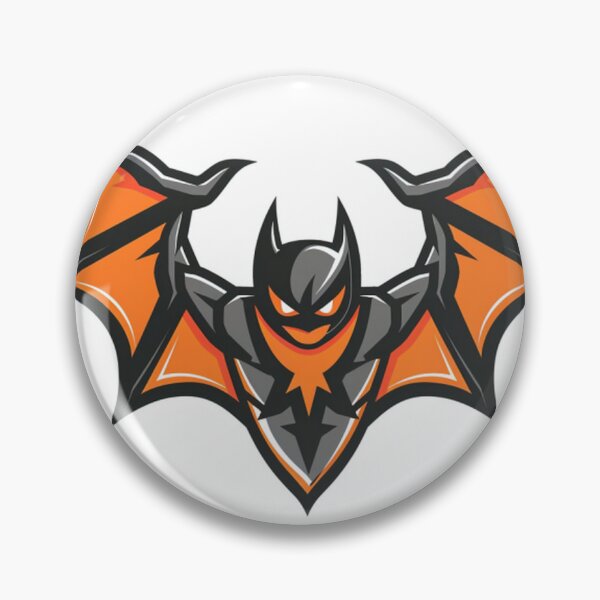 Item preview, grey orange bat illustration  designed and sold by asep sarifudin.
