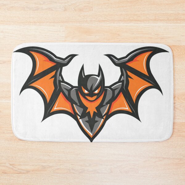Item preview, grey orange bat illustration  designed and sold by asep sarifudin.