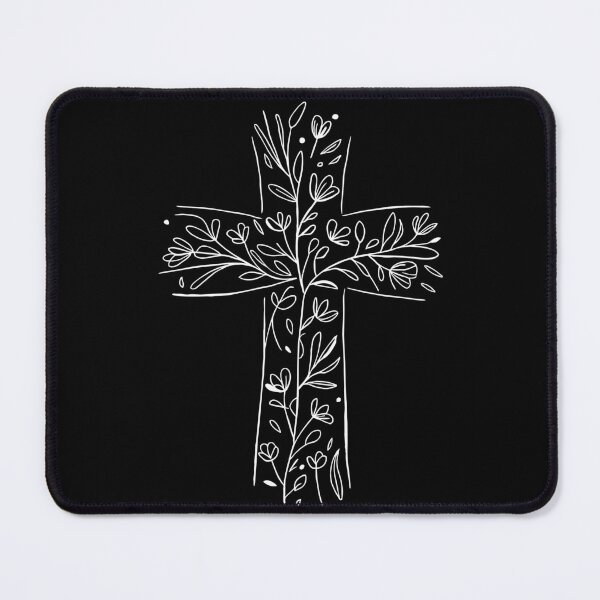 Item preview, subtle floral cross designed and sold by jkrphoto.