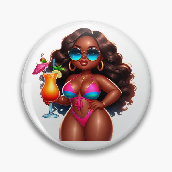 Item preview, Swimwear Chibi Doll, Summer Chibi Doll, Summer Chibi Girl, Beach Chibi, Swimsuit Chibi, Afro Chibi. designed and sold by gabrielakrall.