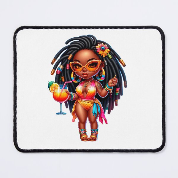 Item preview, Swimwear Chibi Doll, Summer Chibi Doll, Summer Chibi Girl, Beach Chibi, Swimsuit Chibi, Afro Chibi. designed and sold by gabrielakrall.