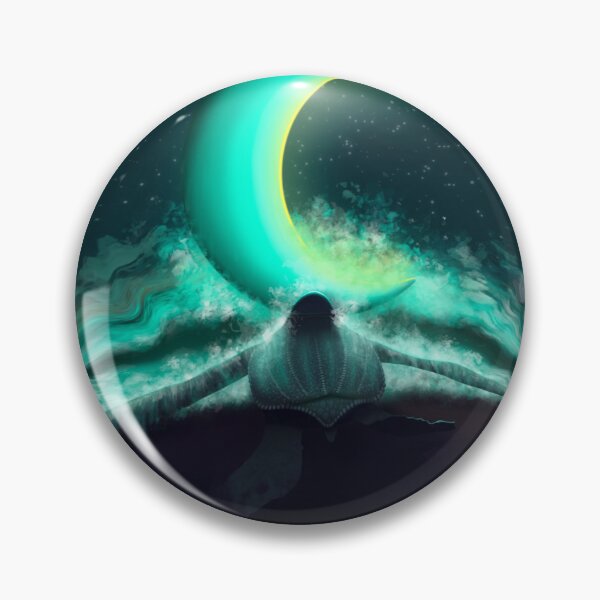 Item preview, Baby Turtle Following Moon designed and sold by MoonShadowArt25.