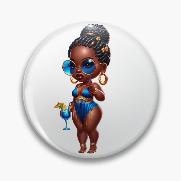 Item preview, Swimwear Chibi Doll, Summer Chibi Doll, Summer Chibi Girl, Beach Chibi, Swimsuit Chibi, Afro Chibi. designed and sold by gabrielakrall.