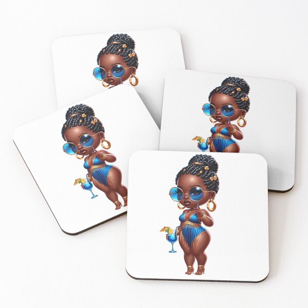 Item preview, Swimwear Chibi Doll, Summer Chibi Doll, Summer Chibi Girl, Beach Chibi, Swimsuit Chibi, Afro Chibi. designed and sold by gabrielakrall.