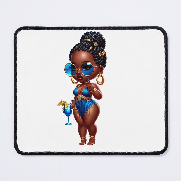 Item preview, Swimwear Chibi Doll, Summer Chibi Doll, Summer Chibi Girl, Beach Chibi, Swimsuit Chibi, Afro Chibi. designed and sold by gabrielakrall.