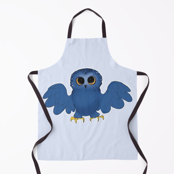 Item preview, Cute little blue owl with orange eyes staring at you designed and sold by RedFoxBoutique.