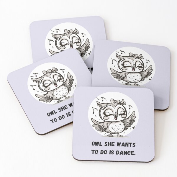 Item preview, Owl She Wants To Do Is Dance - Funny Owl T-Shirt designed and sold by BlkMoonShop.