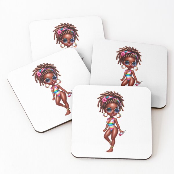 Item preview, Swimwear Chibi Doll, Summer Chibi Doll, Summer Chibi Girl, Beach Chibi, Swimsuit Chibi, Afro Chibi. designed and sold by gabrielakrall.