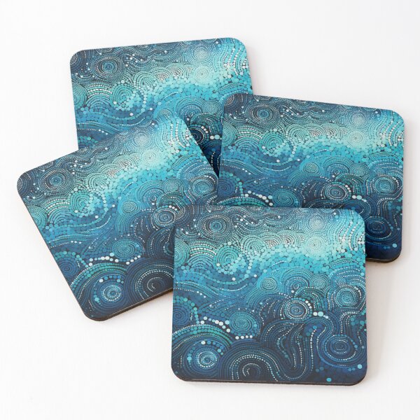Item preview, Aboriginal Inspired Dot Art - Splash Of Waves designed and sold by GrinGalore.