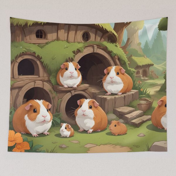 Item preview, Guinea Pig Family Art designed and sold by WildlifeInc.