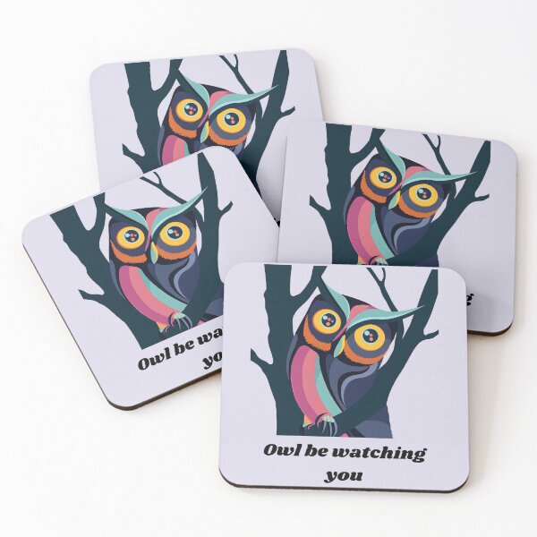 Item preview, Owl Be Watching You - Funny Owl Design T-Shirt designed and sold by BlkMoonShop.