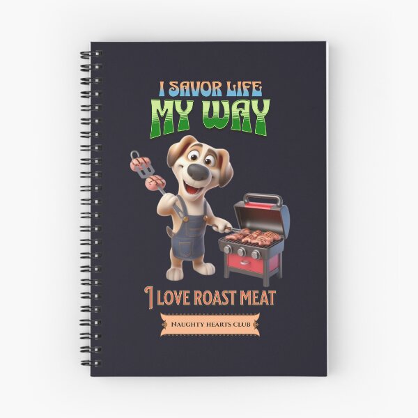 Item preview, Love for roast meat. A dog grilling meat on a grill designed and sold by I-love-music.