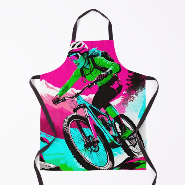 Item preview, Colorful Velocity: Pink, Green, and Blue Female MTB Shredder designed and sold by GrizzlyCollective.