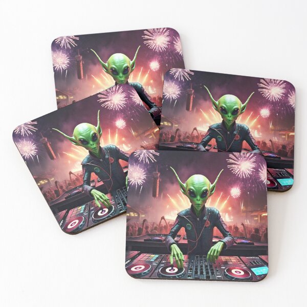Item preview, Alien DJ with Long Ears designed and sold by ElevatedElite.