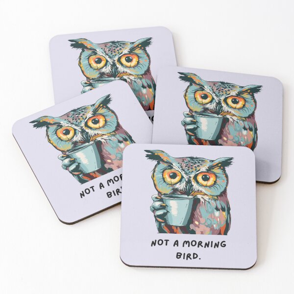 Item preview, Not a Morning Bird - Funny Owl Design designed and sold by BlkMoonShop.