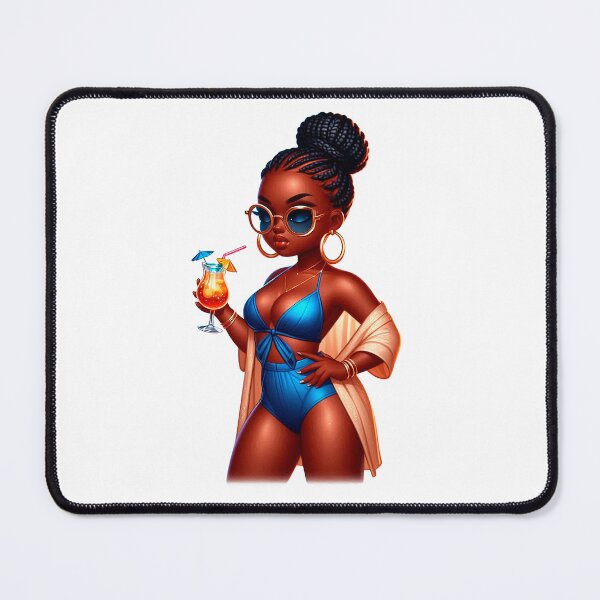 Item preview, Swimwear Chibi Doll, Summer Chibi Doll, Summer Chibi Girl, Beach Chibi, Swimsuit Chibi, Afro Chibi. designed and sold by gabrielakrall.