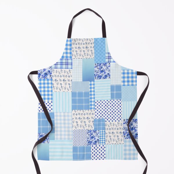 Item preview, blue patchwork designed and sold by SKULLARTISTRY.