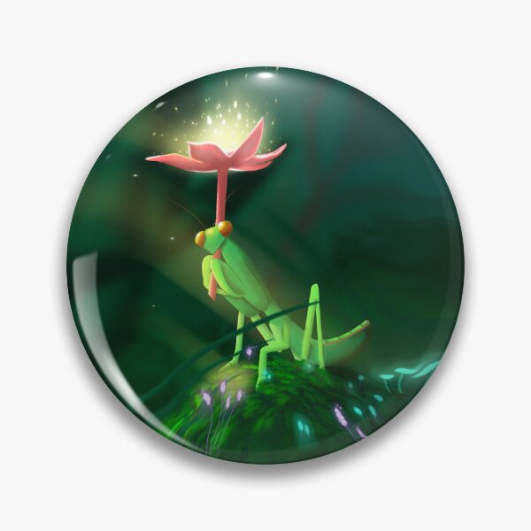 Item preview, Praying Mantis Holding Flower designed and sold by MoonShadowArt25.