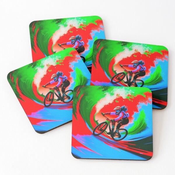 Item preview, MTB Wave Rider: Female Shredding Trails Like a Pro designed and sold by GrizzlyCollective.