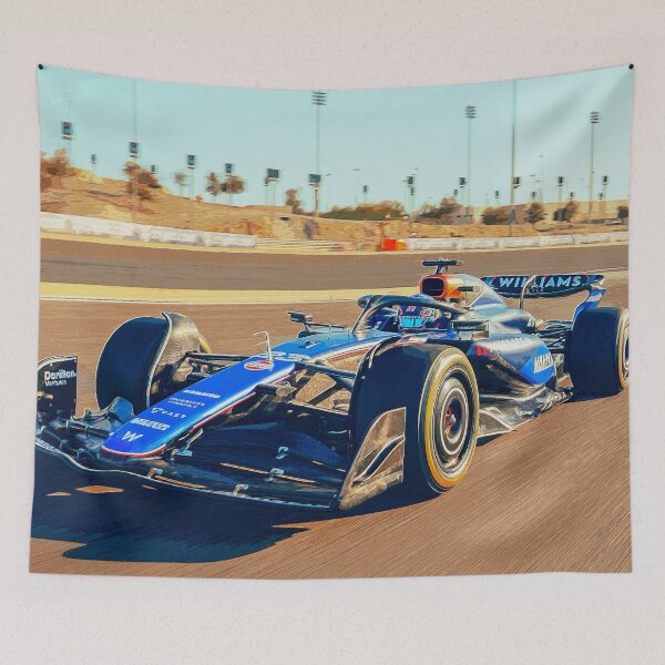 Item preview, Alexander Albon racing in in the 2024 Saudi Arabia Grand Prix watercolor designed and sold by Rodissimus1984.