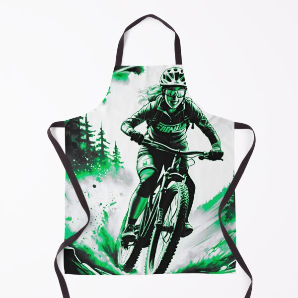 Item preview, Dynamic Trailblazer: Vibrant Green and Black MTB Racer designed and sold by GrizzlyCollective.