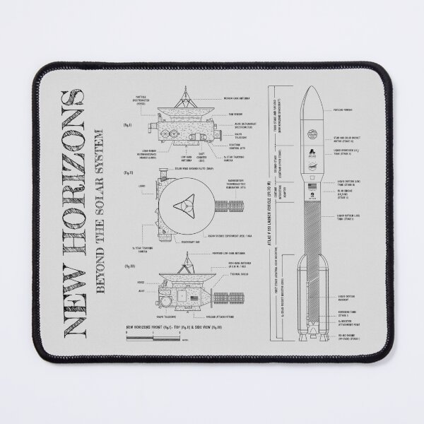 Item preview, New Horizons. Deep Space Exploration Probes (White Stencil - No Background) designed and sold by BGALAXY.