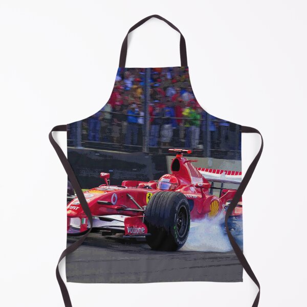 Item preview, Michael Schumacher blocking a wheel while going into a corner with his 2004 F1 racecar abstract designed and sold by Rodissimus1984.