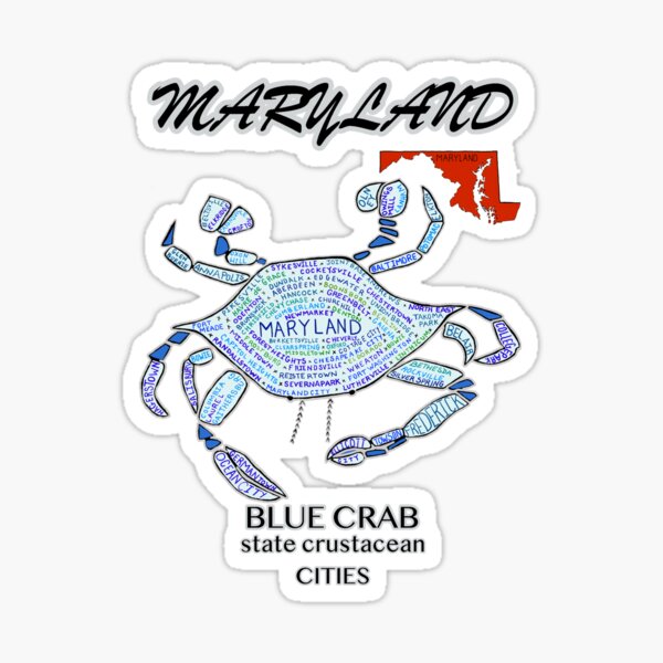 Item preview, Coastal Charm, Maryland Blue Crab, State Symbols, Cities designed and sold by Colleen Macomber.