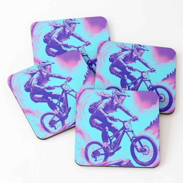 Item preview, Tri-Hued Speedster: Pink, Blue, and Purple MTB Racer designed and sold by GrizzlyCollective.