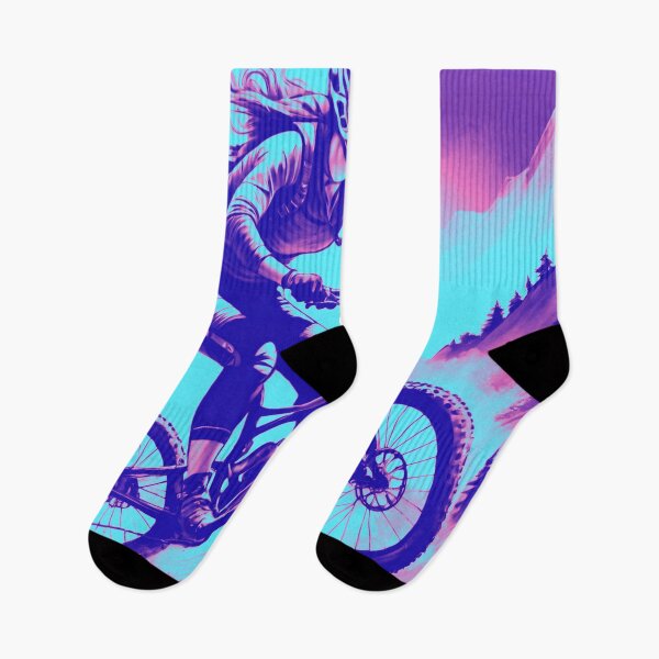 Item preview, Tri-Hued Speedster: Pink, Blue, and Purple MTB Racer designed and sold by GrizzlyCollective.
