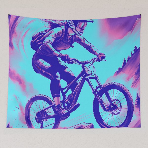 Item preview, Tri-Hued Speedster: Pink, Blue, and Purple MTB Racer designed and sold by GrizzlyCollective.