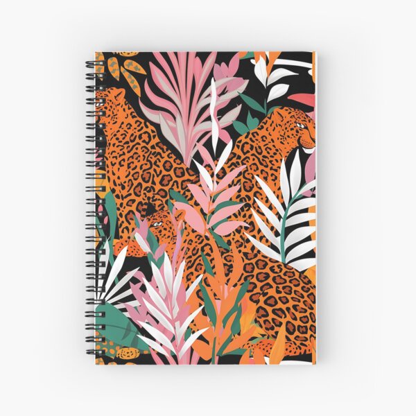 Aperçu de l'œuvre Modèle sans couture avec des léopards dans la jungle avec paume créée et vendue par Haji  Kamora.