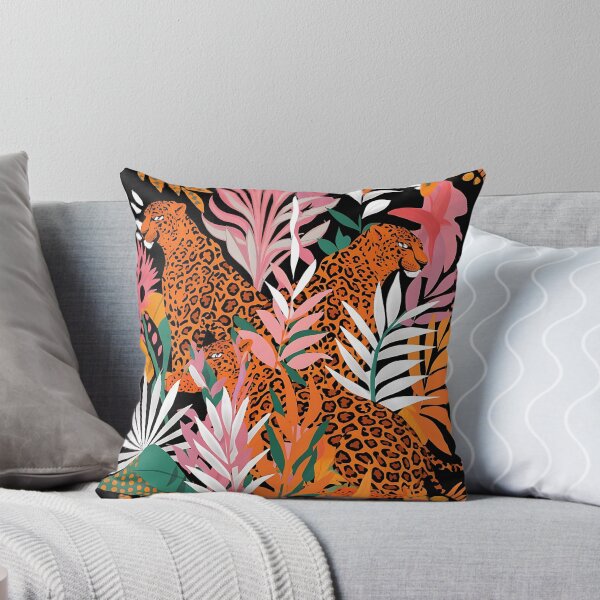 Item preview, Seamless pattern with leopards in the jungle with palm designed and sold by Haji  Kamora.