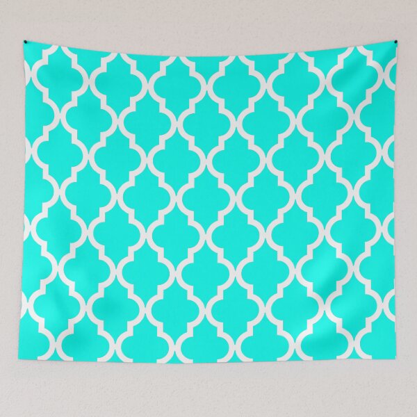 Item preview, Turquoise Moroccan Quatrefoil Pattern designed and sold by Jared Davies.
