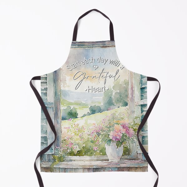 Item preview, Grateful heart watercolor floral window designed and sold by ibelieveimages.