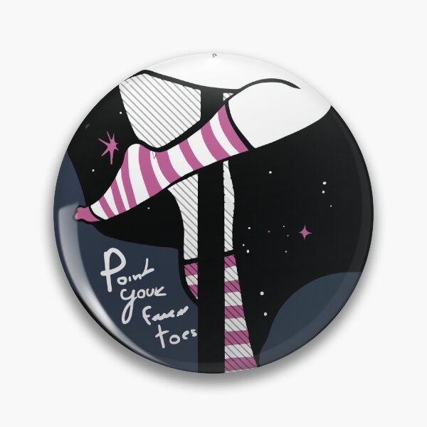 Item preview, Point Your Toes! a cute pole dance sticker based on a badge design designed and sold by Soratern.