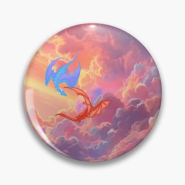 Item preview, Dragon skies- blue and red dragon at sunset cloudscape designed and sold by GeekandArtsy.