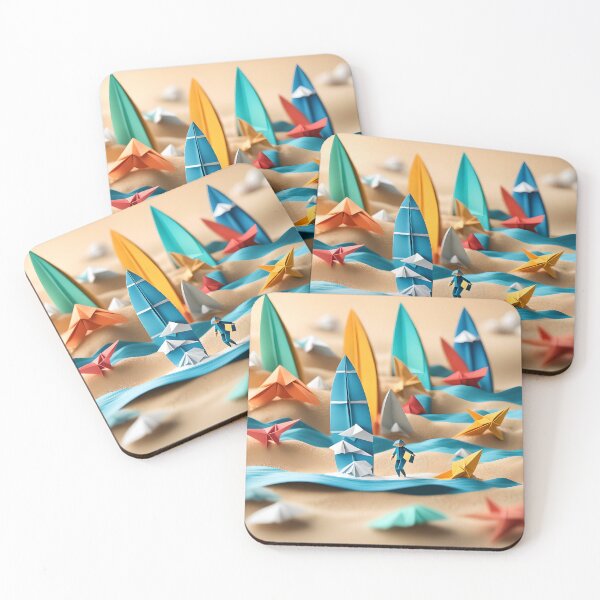 Item preview, Origami Art - Riding the Waves: Surfing Adventures at the Beach designed and sold by ArtfulFolds.