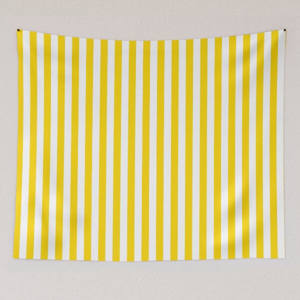 Item preview, Yellow and white wide stripes, striped pattern designed and sold by patterncrow.