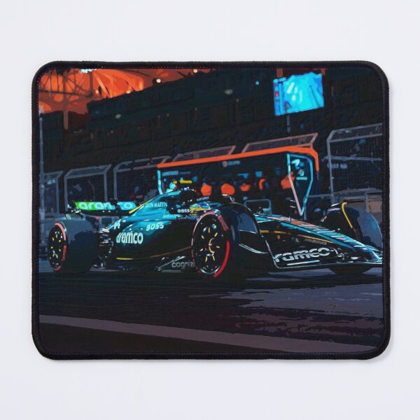 Item preview, Fernando Alonso driving his 2024 F1 car through the pits watercolor designed and sold by Rodissimus1984.