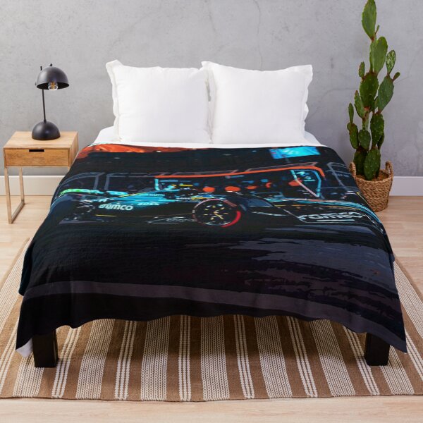 Item preview, Fernando Alonso driving his 2024 F1 car through the pits watercolor designed and sold by Rodissimus1984.