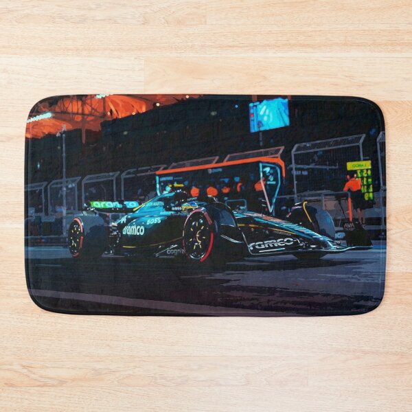 Item preview, Fernando Alonso driving his 2024 F1 car through the pits watercolor designed and sold by Rodissimus1984.