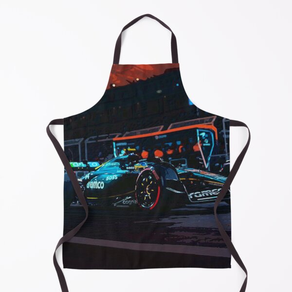 Item preview, Fernando Alonso driving his 2024 F1 car through the pits watercolor designed and sold by Rodissimus1984.