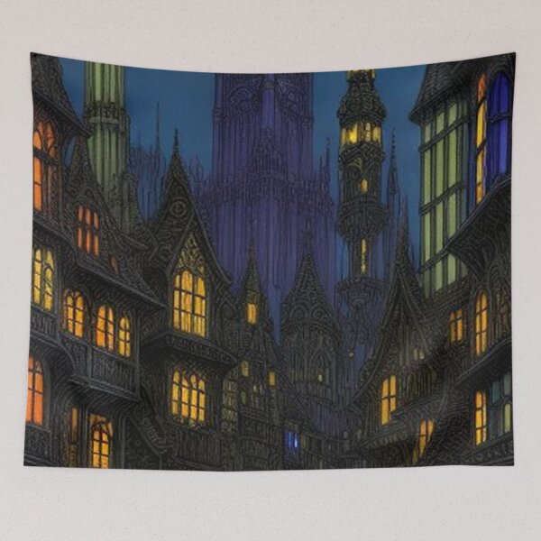 Item preview, Classic Vintage Abstract Gothic City designed and sold by TheDarkWardrobe.